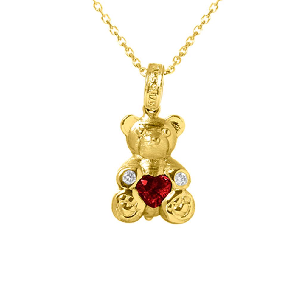 Al Alawi Gold Teddy Bear Necklace, 12 Roses of Love