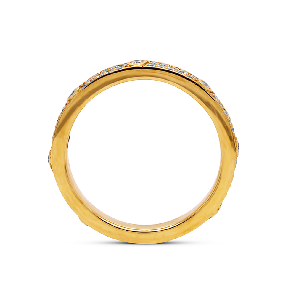Gold and Diamond Thin Band Ring - Stambolian | House of Jewels - Made ...